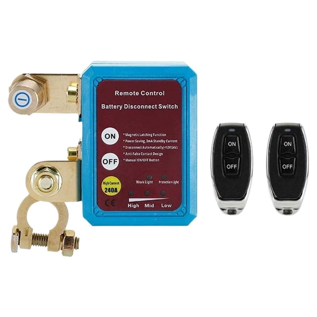 SharkTRUE High-Performance 12V/24V 240A Battery Disconnect Switch With Magnetic Latching And Auto Cut-Off