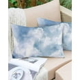 thumbnail image 6 of Blue Sky Throw Pillow Cover 20 x 36 Inch Decorative Pillow Cover Cloud Gradient Natural Landscape Scenery Lumbar Pillowcase Seasonal Rectangle Cushion Case for Couch Sofa Bed Living Room, 6 of 7