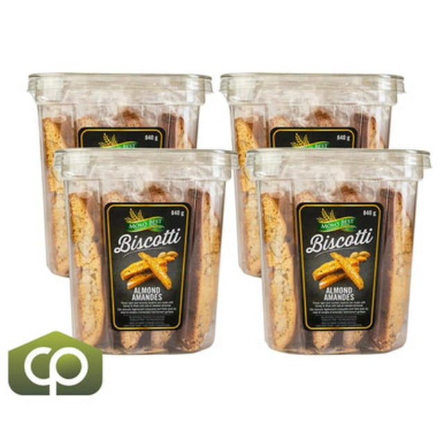 Biscotti aux Amandes Mom's Best Gourmet Foods, 840 g - Légers, Croquants (4/caisse)
