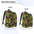 thumbnail image 4 of XMXT Backpack for School Work, Abstract Decorative Feathers Canvas Bookbag Travel Bag for Women Men, M, 4 of 7