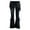 Red, variant on Tejiojio Fall Women Black Embroidered Casual Bandage Flares Punk Lace Up Bell Bottom Leggings