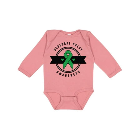 

Inktastic Cerebral Palsy Awareness with Green Ribbon and Banner Boys or Girls Long Sleeve Baby Bodysuit