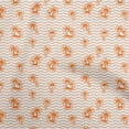 thumbnail image 1 of oneOone Cotton Silk Orange Fabric Beach Wave With Tree Sewing Material Print Fabric By The Yard 42 Inch Wide, 1 of 4