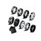thumbnail image 1 of 9 Piezas Anillo Hombre De Titanio Acero Inoxidable Regalo Xtellar negro, 1 of 4