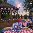 thumbnail image 2 of 4th of July Decorative Orbs Set of 3, Patriotic Independence Day Sphere Centerpieces, Red White Blue Tabletop Mantel Decor, Home Accents, 2 of 6