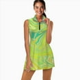 thumbnail image 2 of Lime Green Swirls Sports Dresses Women Tennis Dress Outdoor Badminton Golf Quick-Drying And Breathable Sports Dress, 2 of 4