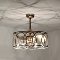 thumbnail image 3 of Aletha 24 in. 6-Lights Indoor Antique Silver Finish Ceiling Fan with Light Kit and Remote, 3 of 5