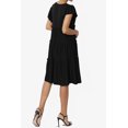 thumbnail image 4 of TheMoogan Women's PLUS Flutter Ruffle Cap Sleeve Tiered Jersey Babydoll A-Line Midi Day Dress, 4 of 6