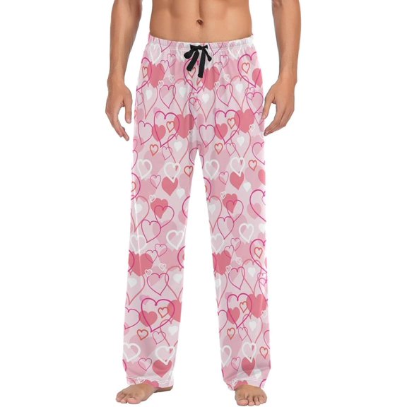 GZHJMY Valentine's Day Pajama Pants for Men, Lounge Pants Lightweight Men Pajama Bottoms with Drawstring Pockets, Christmas New Year Birthday Gifts, XX-Large