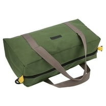 Tebru 20 Inches Waterproof Wide Mouth Electrician Storage Bag Canvas Portable Multifunctional Plumbing Gardening Tool Organizer