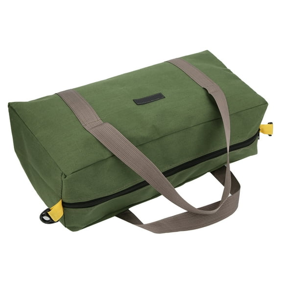 Tebru 20 Inches Waterproof Wide Mouth Electrician Storage Bag Canvas Portable Multifunctional Plumbing Gardening Tool Organizer