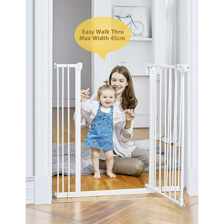 Extra Tall Baby Gate for Stairs and Doorways 29 to 39.6 Adjustable Width with 36 Height Dog Gate for The House with Wall Pressure Mounted Frame