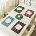 thumbnail image 3 of XmhyTop Table Place Mats,Dark grey Dining Table Placemats, 45*30 Size, 4 pcsThick Placemats for Dining Table, Premium Leather Material, Stylish and Practical Table Mats, 3 of 4
