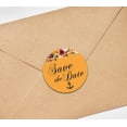 thumbnail image 3 of Darling Souvenir 45 Pcs Orange Round Floral & Anchor Save The Date Stickers DIY Envelope Seals-1.6 Inches, 3 of 4