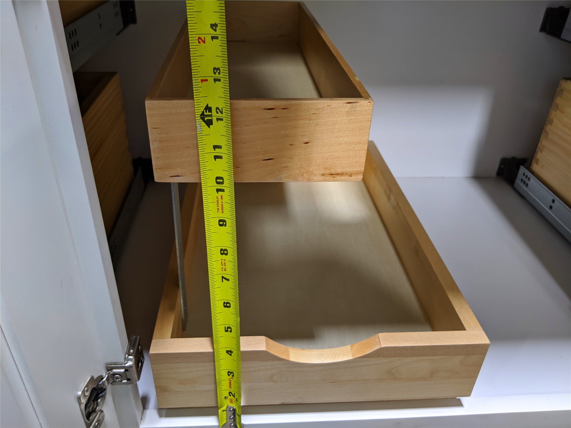 2 Tier Pull Out Organizer Shelf Sliding Drawer Storage for Kitchen Bathroom Storage Cabinet Under Sink Slide Out Shelf