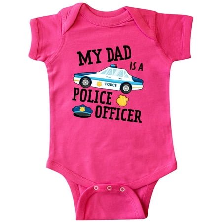 

Inktastic My Dad is a Police Officer Gift Baby Boy or Baby Girl Bodysuit