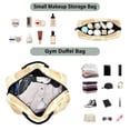 thumbnail image 4 of Travel Duffel Luggage Bag Sports Duffle Bag Gym Bag with Zipper Light Brown Capybara, 4 of 7