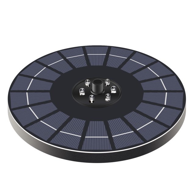 LCXmlly Garden Fountain Solarpowered Floating Water Fountain Rotatable Nozzle with Colorful Lights