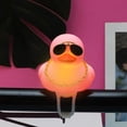 thumbnail image 4 of Adornos De Coche De Pato Rosa, Decoraciones Para Salpicadero De Coche, Gafas Geniales, Pato Con Casco De Hélice, Cadena Dorada Eigraketly OD016040-05, 4 of 6
