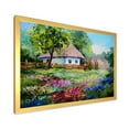 thumbnail image 2 of Designart 'House With Blossoming Flowers On The Mountain I' Traditional Framed Art Print, 2 of 4