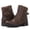 Brown-21YY18, variant on GLOBALWIN Women's Brown Ankle Booties Fashion Combat Boots for Women 9.5M