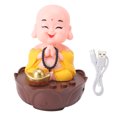 thumbnail image 2 of Pequeña Estatuilla De Monje, Carga USB, Estatua De Buda Feliz, Diseño Musical Para Hotel, Coche, Hogar, 2 of 7