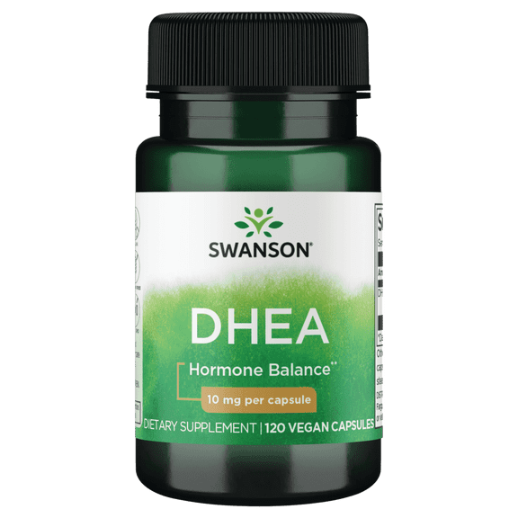 Swanson DHEA (dehydroepiandrosterone) Capsules, 10 mg, 120 Count