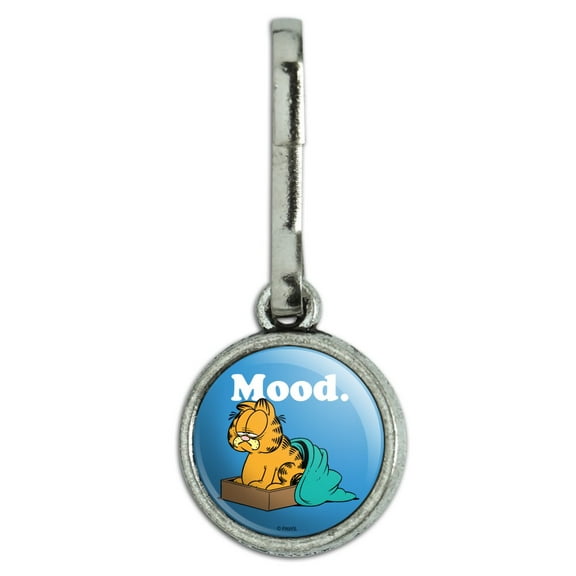 Garfield Mood Antiqued Charm Clothes Purse Suitcase Backpack Zipper Pull Aid