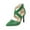 Green, variant on Mikilon Women's Shoes Summer Cross Straps High Heels Casual Zip Pointed Toe Sandals Serpentine Stilettos