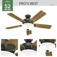 thumbnail image 2 of Hunter 52 inch Indoor Ceiling Fan with LED Light - Bronze Ceiling Fan with Pull Chain, For Bedroom or Living Room, Standard Mount, No Remote, 5 Blades, Includes Bulbs - Pro's Best 52726, Noble Bronze, 2 of 17