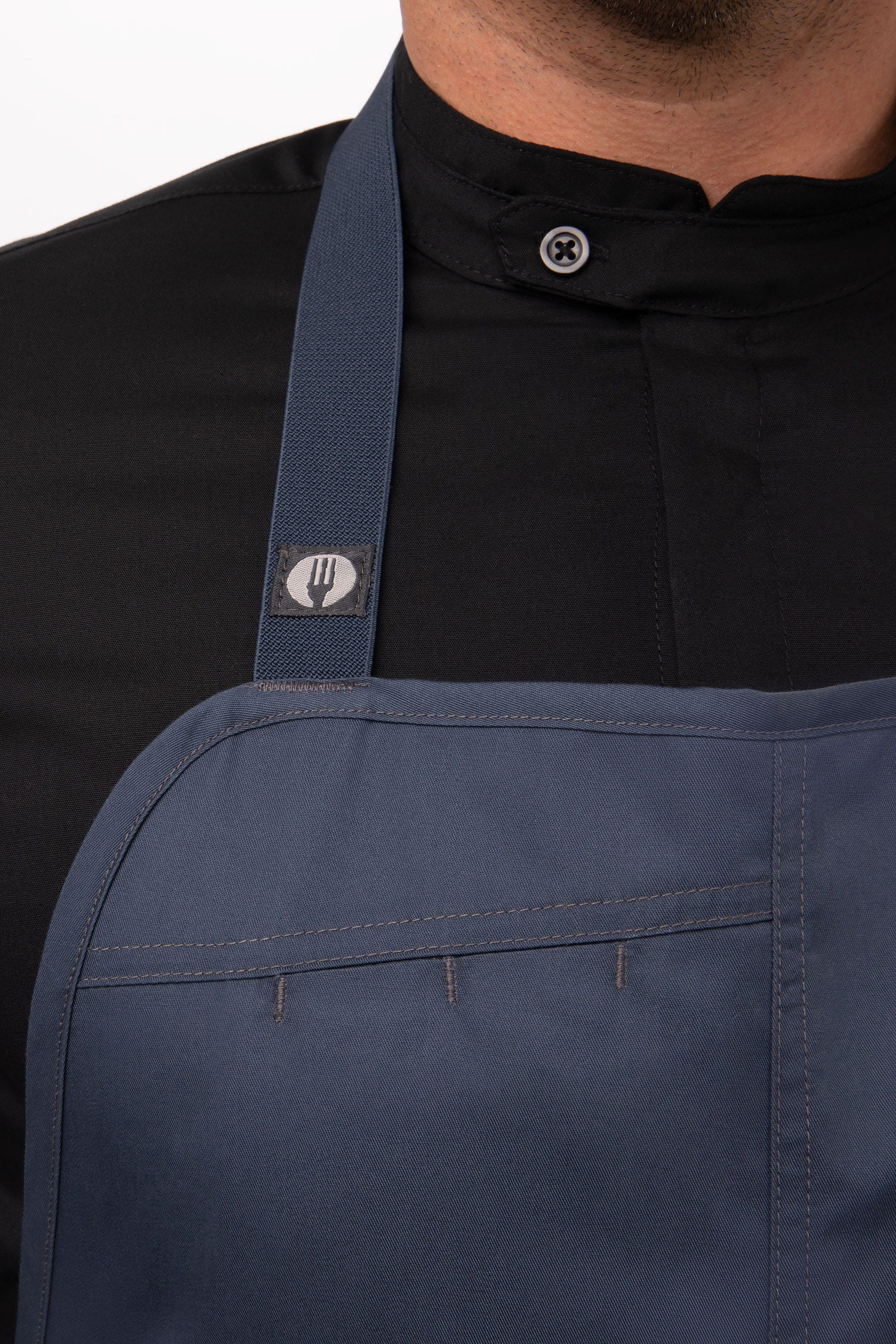 Chef Works Unisex Brio Chef's Bib Apron (ACN01BLU0)