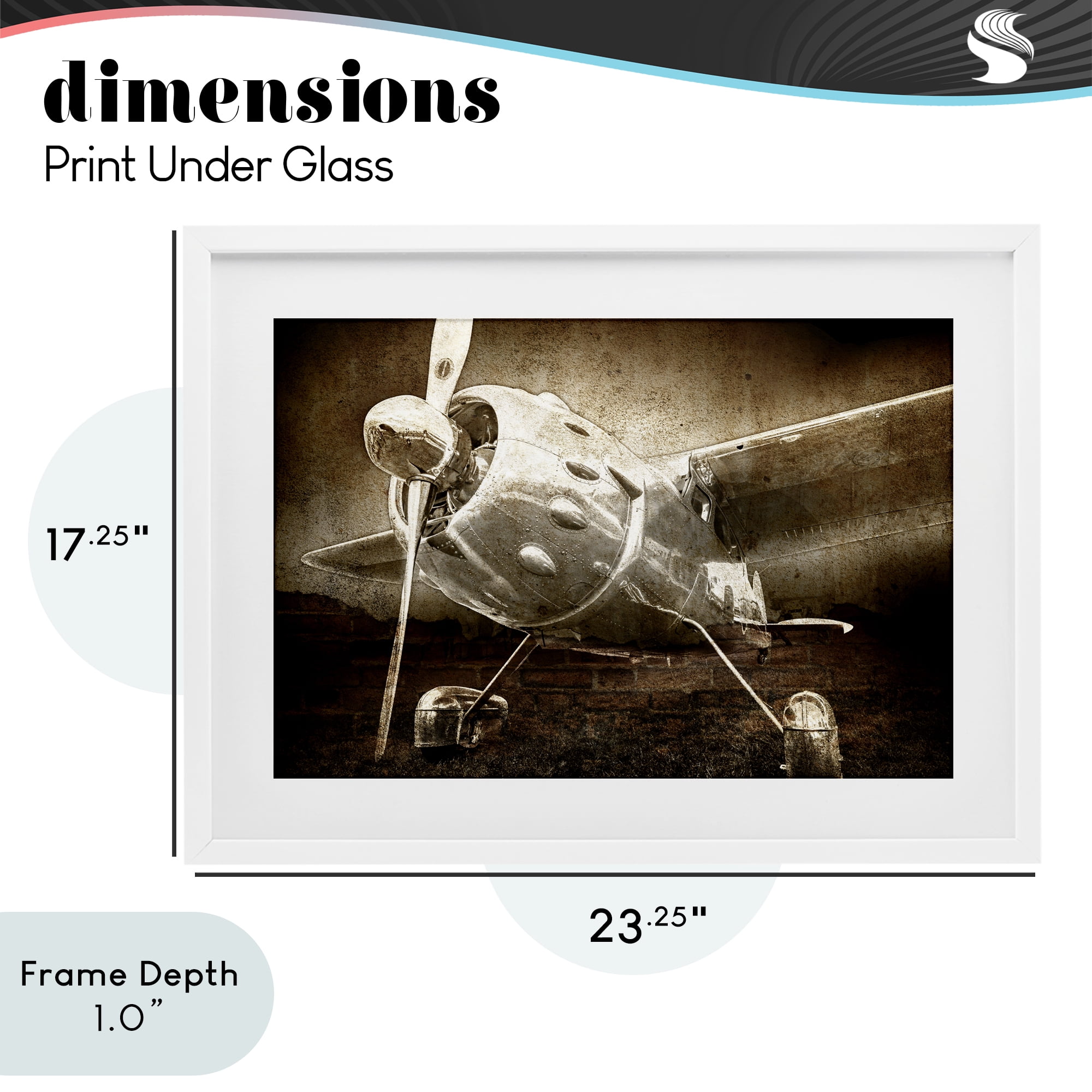 Stupell Industries Taking Flight Vintage White Framed Print Under Glass, design by Kim Allen