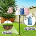 thumbnail image 3 of Gtouse Umbrella Drying Rack, Adjustable Height Umbrella Clothesline Outdoor, 165 ft Collapsible Clothes Drying Rack for Backyard, Camping, Travel, 3 of 9
