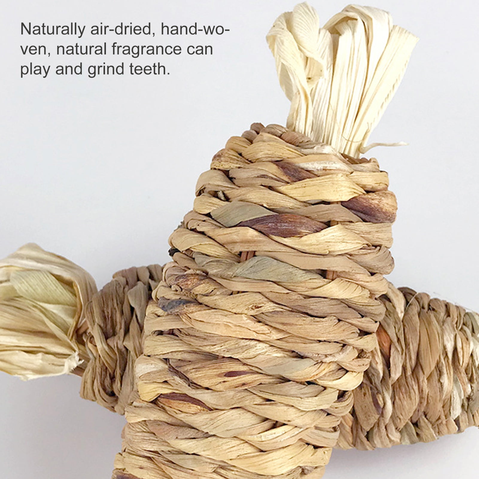 DOPI Molar Toy Minimalistic Exquisite Eco-friendly Bunny Toy Water Hyacinth Grass Carrot for Home