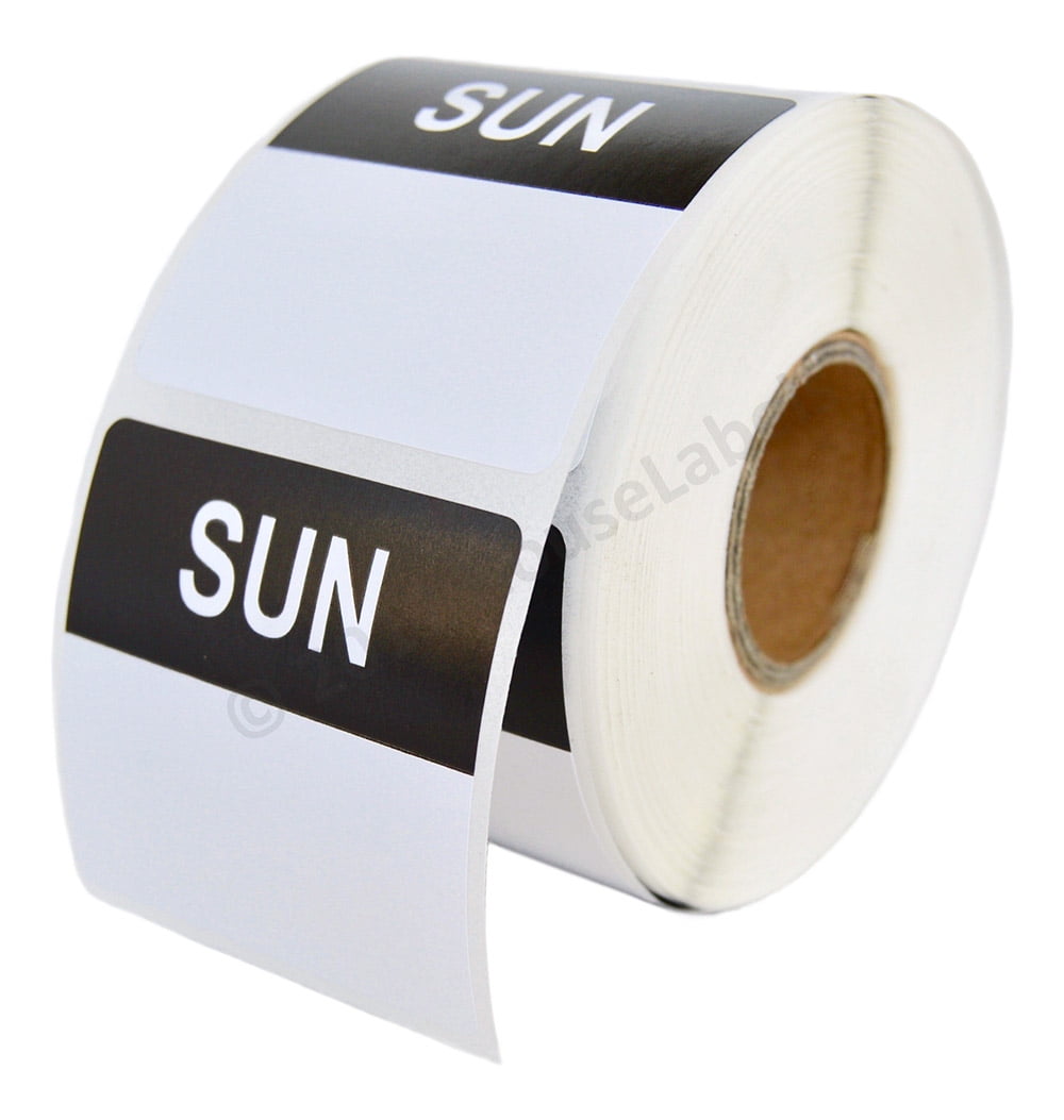 6 Rolls of Saturday Day of the Week Labels 500 labels/roll, 40mmx40mm BPA Free