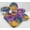 Orange Purple Blue Floral, variant on Batik Tie Dye Reusable Fabric Bowl and Casserole Pan Covers by Penny's Needful Things (5 Cover Set) (Pink Blue Green Spots)
