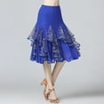 thumbnail image 3 of Whitewed 360 Degree Swing Midi Ballroom Latin Dance Practice Circle Skirts, 3 of 3