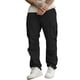 thumbnail image 2 of Ceisia Men Solid Color Multi Pocket Button Work Pants Outdoor Casual Gift Loose Trousers, 2 of 9