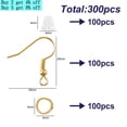 thumbnail image 2 of 300Pcs Earrings Set Hypoallergenic Earring Hooks Jump Rings Clear Rubber Earring Backs For Jewelry Making Findings Accessories, 2 of 5