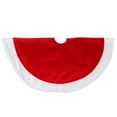 thumbnail image 6 of 18" Traditional Red and White Velveteen Mini Christmas Tree Skirt, 6 of 6