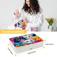 thumbnail image 5 of Cat Pu Leather Travel Organizer with Removable Compartment, Portable Earring Organizer, Bracelet Holder, Display Case, 5 of 6