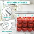 thumbnail image 4 of YAN & HIN 4 pcs/set Large Clear Storage Bins with Lids - Stackable, Transparent Pantry Storage with Handles - Nest Nicely for Clutter Organizer (11 "L x 7.5" W x 6.1 "H), 4 of 7