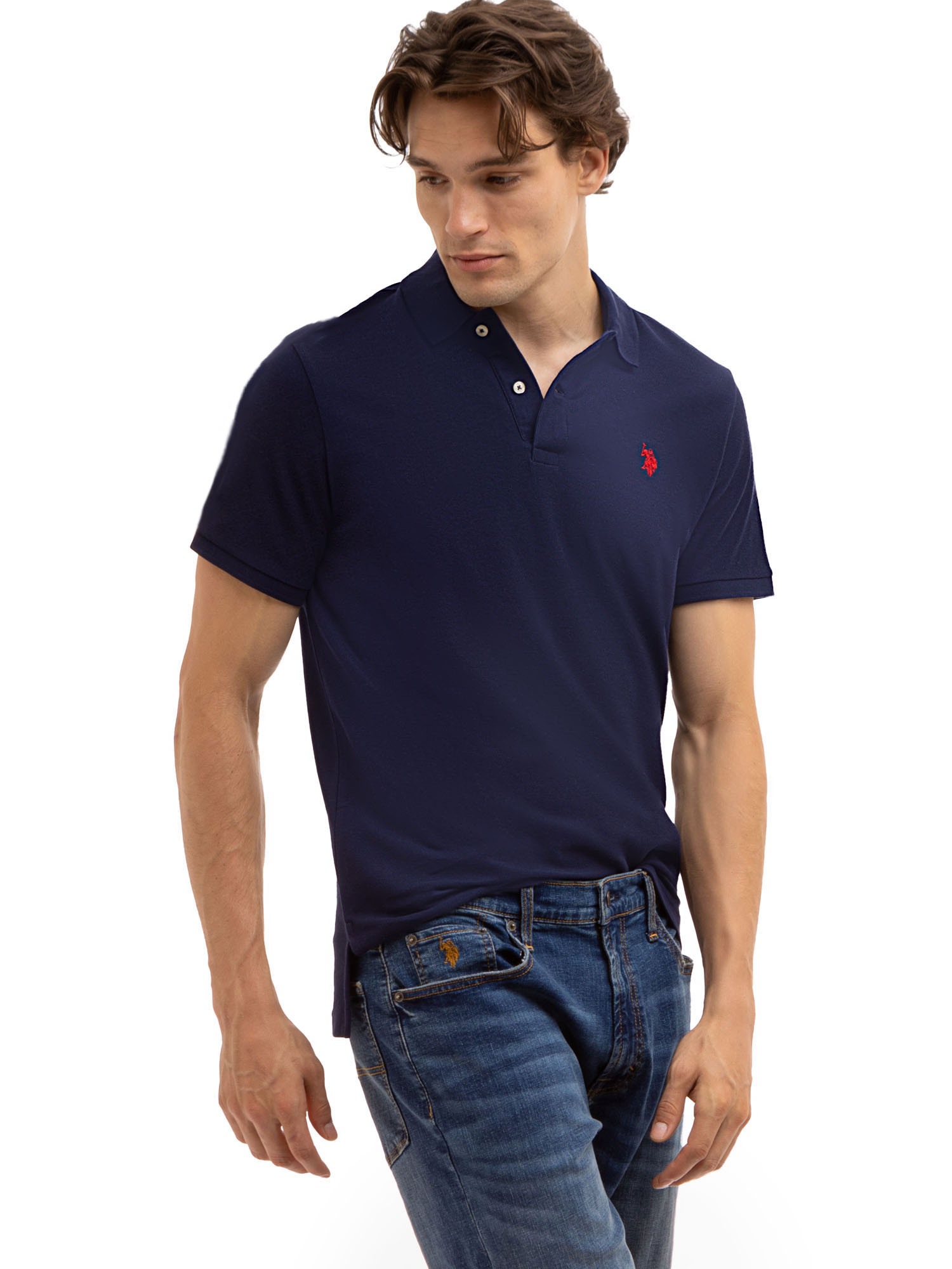 U.S. Polo Assn. Men's Performance Pique Polo Shirt - Walmart.com