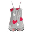 thumbnail image 6 of Hpapadks Women Pajama Sets Valentine's Day V Neck Love Print Sleeveless Tank Tops Shorts Cozy Homewear Set Womens Pjs Sets Grey XXL, 6 of 6
