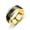 036, variant on Mood Temperature Ring for Men & Women, Color-Changing Stainless Steel Band, Gold/Silver/Blue, Sizes 6-10