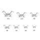 thumbnail image 2 of Tuerca de Mariposa de Acero Inoxidable 304, Tuerca de Tornillo Manual Din315, 5 Uds. Abody M6, 2 of 7