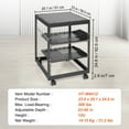 thumbnail image 2 of Favory Open Frame Server Rack,  Adjustable Depth, Free Standing or Wall Mount Network Server Rack, 4 Post AV Rack with Casters, Holds All Your Networking IT Equipment AV Gear Router Modem, 2 of 8