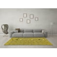 thumbnail image 3 of Ahgly Company Indoor Square Solid Yellow Modern Area Rugs, 3' Square, 3 of 4