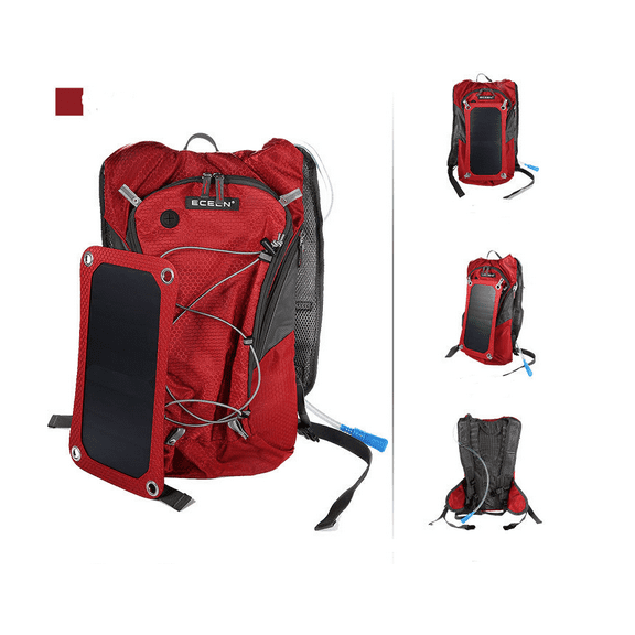 Outdoor riding solar charging backpack men and women lightweight skin sports backpack