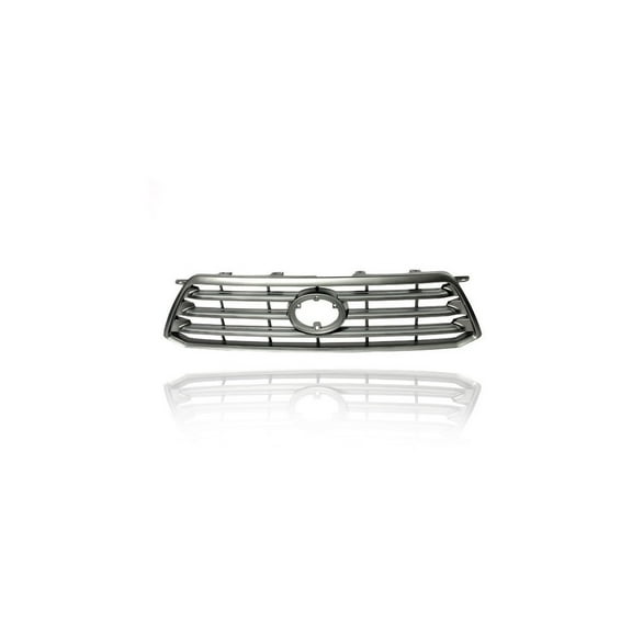Grille - Compatible/Replacement for '08-10 Toyota Highlander Base - Silver Frame, With Emblem Provision - 531010E090